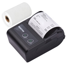 Portable 58mm Wireless BT Thermal Receipt Printer, 203dpi, Black