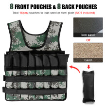 16 Pouch Weighted Vest - Durable Oxford Material Ideal for Fitness Training