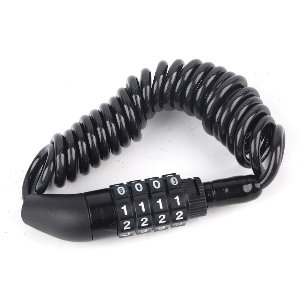 Antitheft Helmet Cable Lock 4 Digit Password 9121376585357