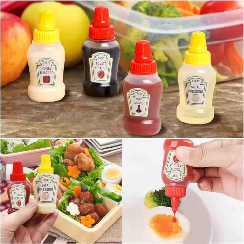 Mini ketchupflesjes voor bentoboxaccessoires, mini kruidenflesjes 2