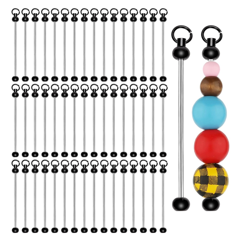 50 Barras De Llavero Con Cuentas En Blanco Para Manualidades-image