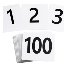 100 stuks tafelnummers 1-100, dubbelzijdige tafelnummerkaarten