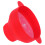Foldable Silicone Popcorn Bowl with Lid, Red, 26x14cm 16