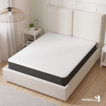 (European Double Mattress - 140cm x 200cm) Hybrid Mattress - Soft Feel, Memory Foam & Spring Support
