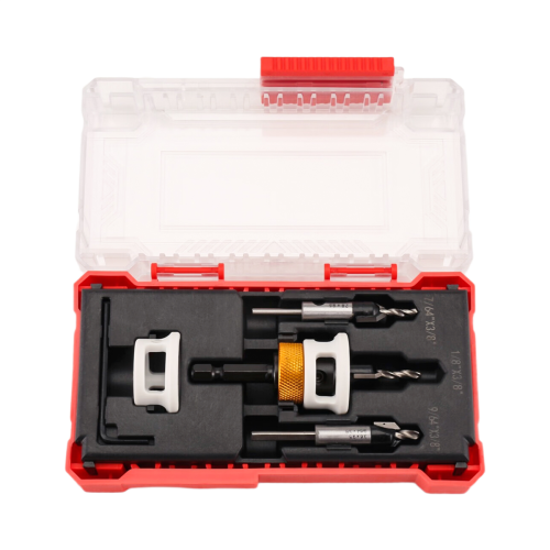 Countersink Drill Bit Set with Adjustable Depth Stop 1