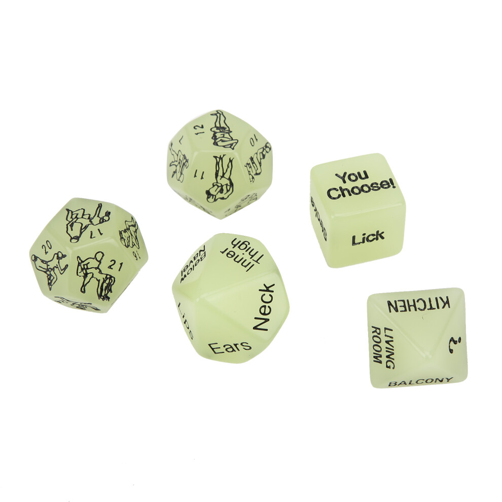 Intimate Fun with 5pcs Luminous Position Dice for Lovers - Great Gift