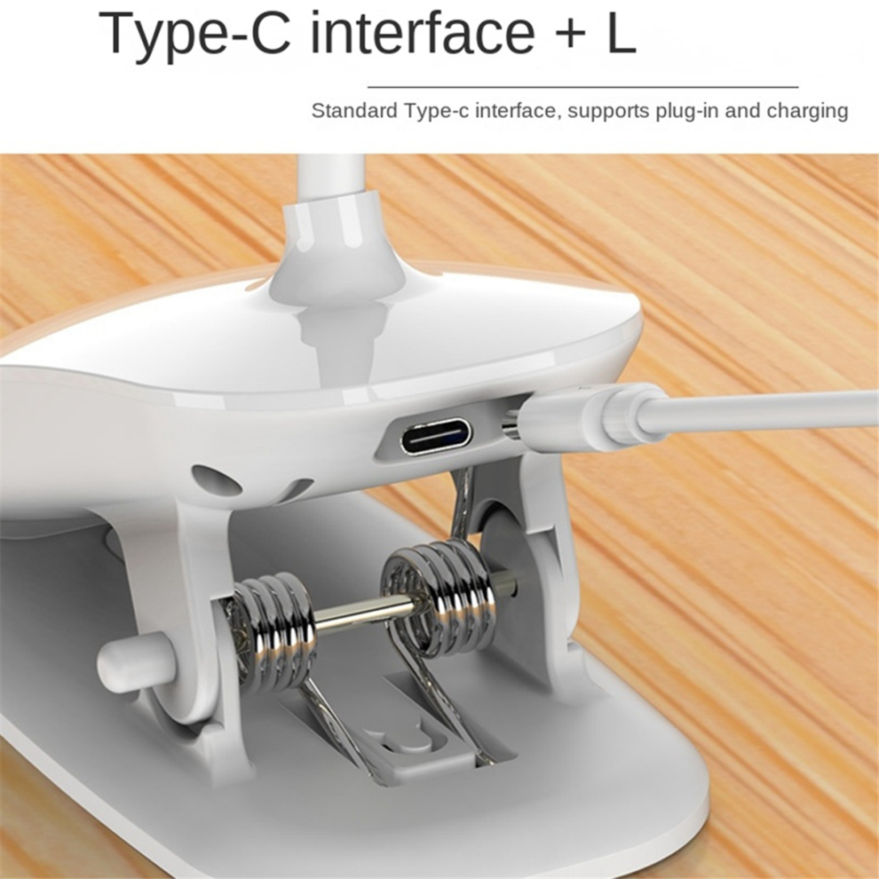 Led-Leeslamp Met Clip, Usb-Oplaadbare Verlichting, 3 Kleurmodi-image