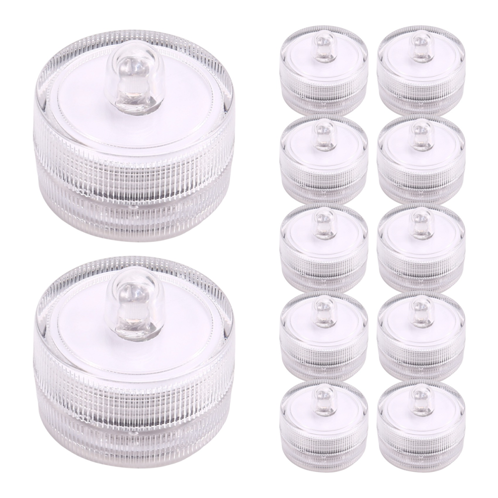 12 Stuks Onderwater Led-Lampen, Kaars- En Theelichtjes, Op Batterijen-image