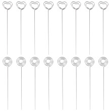 60 peças de clipes de memorando para decoração de bolo de casamento, redondos e em formato de coração