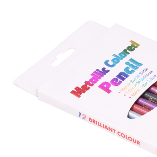 Professional 12Pcs Metallic & Fluorescent Colored Pencils for Art 2