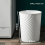 Plastic Small Trash Can Wastebasket, Garbage Container Basket(White) 3