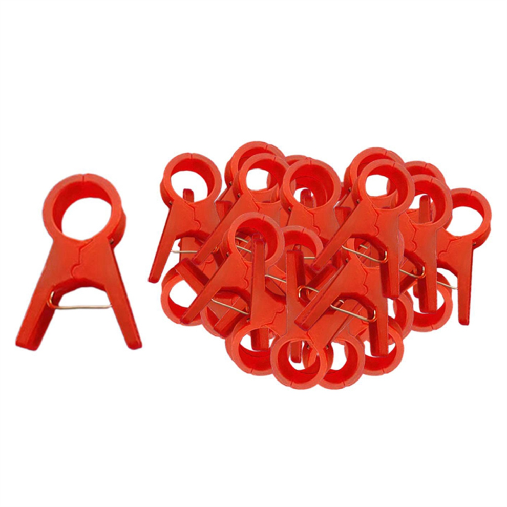 Clips Para Plantas Que Ajustan Los Soportes Reutilizables Para Plantas De JardíN, Clips Rojos-image