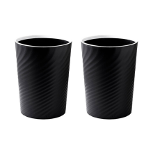 Petite poubelle en plastique, panier à déchets (noir)
