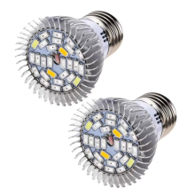 2 szt. E27 Lampa do wzrostu roślin 85-265 V Pełne spektrum LED Lampa do wzrostu roślin 28 W