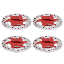4 pièces de disques de frein simulés en aluminium CNC 31 mm rouges