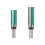 2er-Pack Lager-Vierkantmesser, gerader 4-Zahn-Schlitzgriff, 12 mm 1