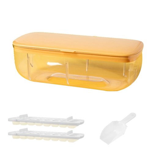 48 Double Silicone Large Capacity Ice Box Ice Storage Ice Box Yellow