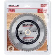 Disco di sega circolare in legno - KREATOR - KRT020419 - Diametro 200 mm - Altraggio Ø 30 mm - 60 denti