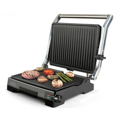 Black + Decker Sandwichmaker - BLACK+DECKER - BXGR2200E - 2200W - 6 Positionen - Platte 14,5x23cm 1