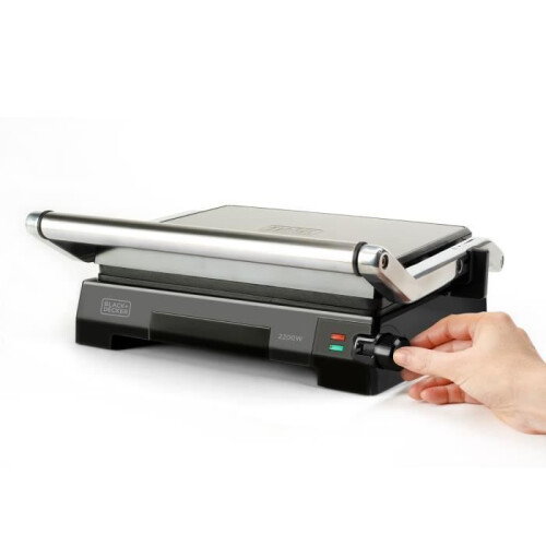 Black + Decker Sandwichmaker - BLACK+DECKER - BXGR2200E - 2200W - 6 Positionen - Platte 14,5x23cm 2
