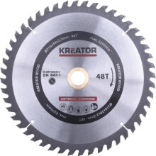 Lama di sega circolare - KREATOR - KRT020423 - 216 mm - 48 denti - Acciaio rapido