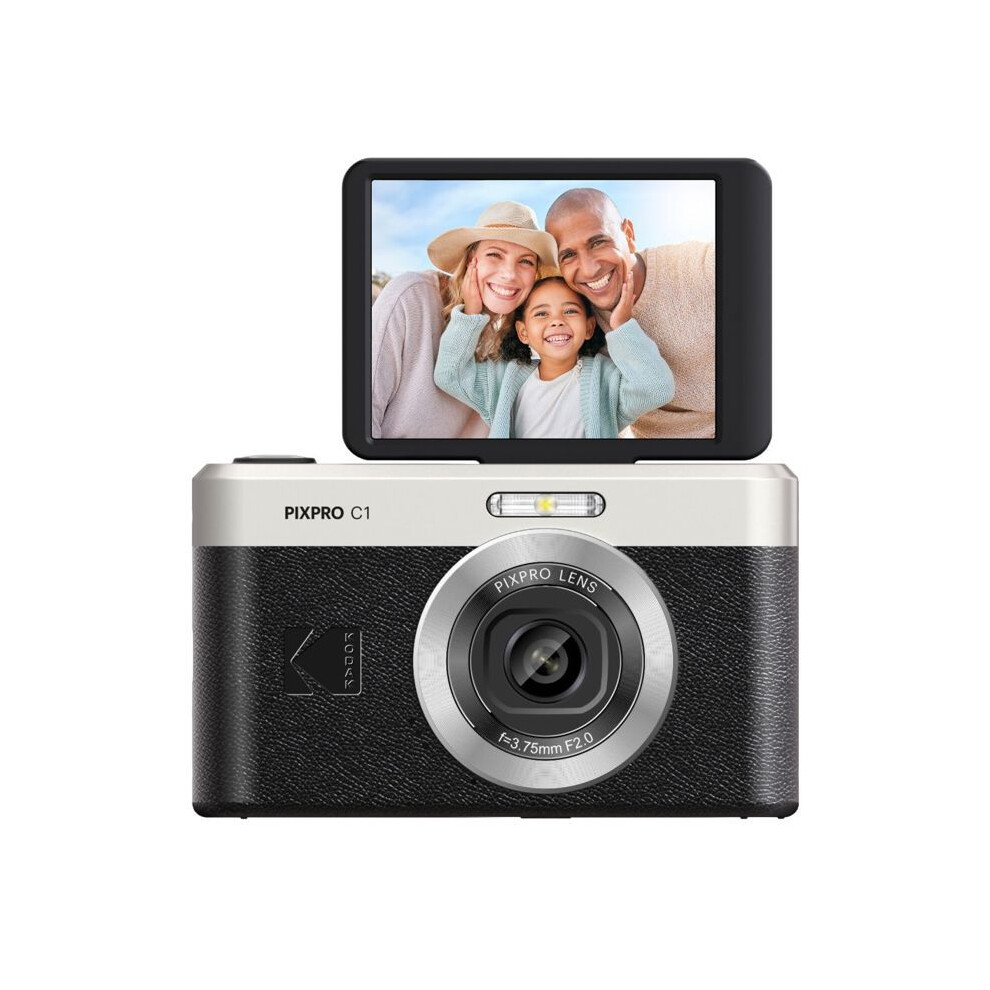 Kodak Pixpro C1 Â Ultra-Compact Digital Camera, 13Mp, 4X Zoom, 2.8" Lcd Screen, Led Flash, Built-In Battery Â Black 819900014334