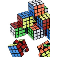 Mini Magic Cube Set 2-Piece Cream White - Compact 5.3cm Puzzle Cubes for Kids Birthday Parties and Travel Games