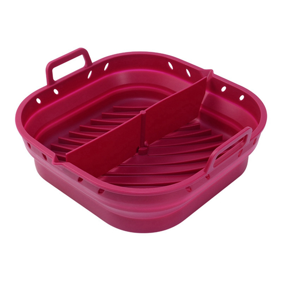 Molde Plegable Para Freidora De Aire De 8,5 Pulgadas, Color Rojo-image