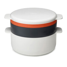 Magnetron kookset - Joseph Joseph - M-Cuisine - 4 delen - Kleur Oranje - Stapelbaar ontwerp