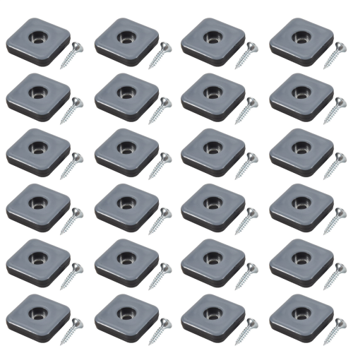 24Pcs 30mm Τετράγωνα προστατευτικά ποδιών καρέκλας επίπλων ολίσθησης 2