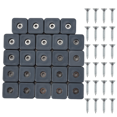 24Pcs 30mm Τετράγωνα προστατευτικά ποδιών καρέκλας επίπλων ολίσθησης