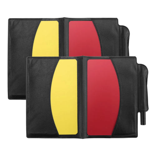 2 Pack Soccer Referee Card Sets,Warning Referee Red and Yellow Cards