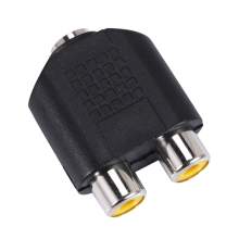 Złącze adaptera jack 3,5 mm żeńskie do podwójnego jacka żeńskiego