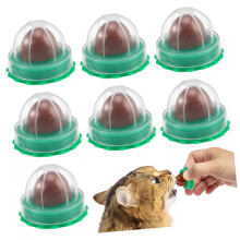Pack of 10 Cat Candy Licking Treats Balls for Kittens and Adult Cats with Catnip Flavor Edible Snacks