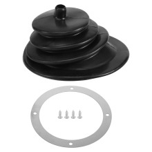 Per Mr Gasket 1651 Cuffia del cambio, pomello con piastra rotonda da 5,250 pollici