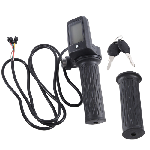 E-Bike Twist Throttle LCD οθόνη με ταχύτητα και διανυθείσα απόσταση και ισχύ μπαταρίας 1