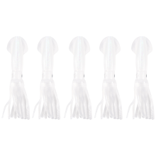 5 peças de isca artificial de silicone macia e luminosa brilhante