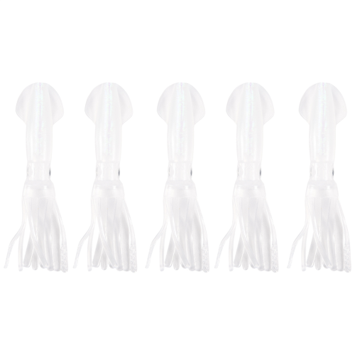 5 peças de isca artificial de silicone macia e luminosa brilhante