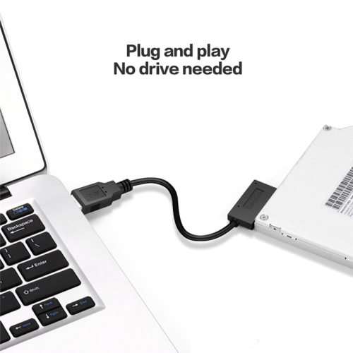 Μετατροπέας USB 35cm για PC 6P+7P CD DVD Rom SATA σε USB 2.0 2