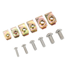 130 Stück U-Buchsenmuttern Schrauben Set Automobil Mutter Befestigungen Clips U-Form Montageclips