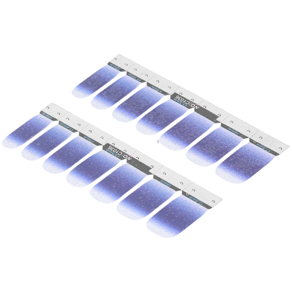 Gradient Nail Art Transfer Stickers 14pcs, Lasts 10-14 Days