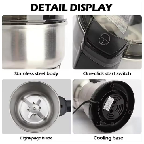 Electric Coffee Grinder Grain Mills Spice Grinder Household EU Plug 2