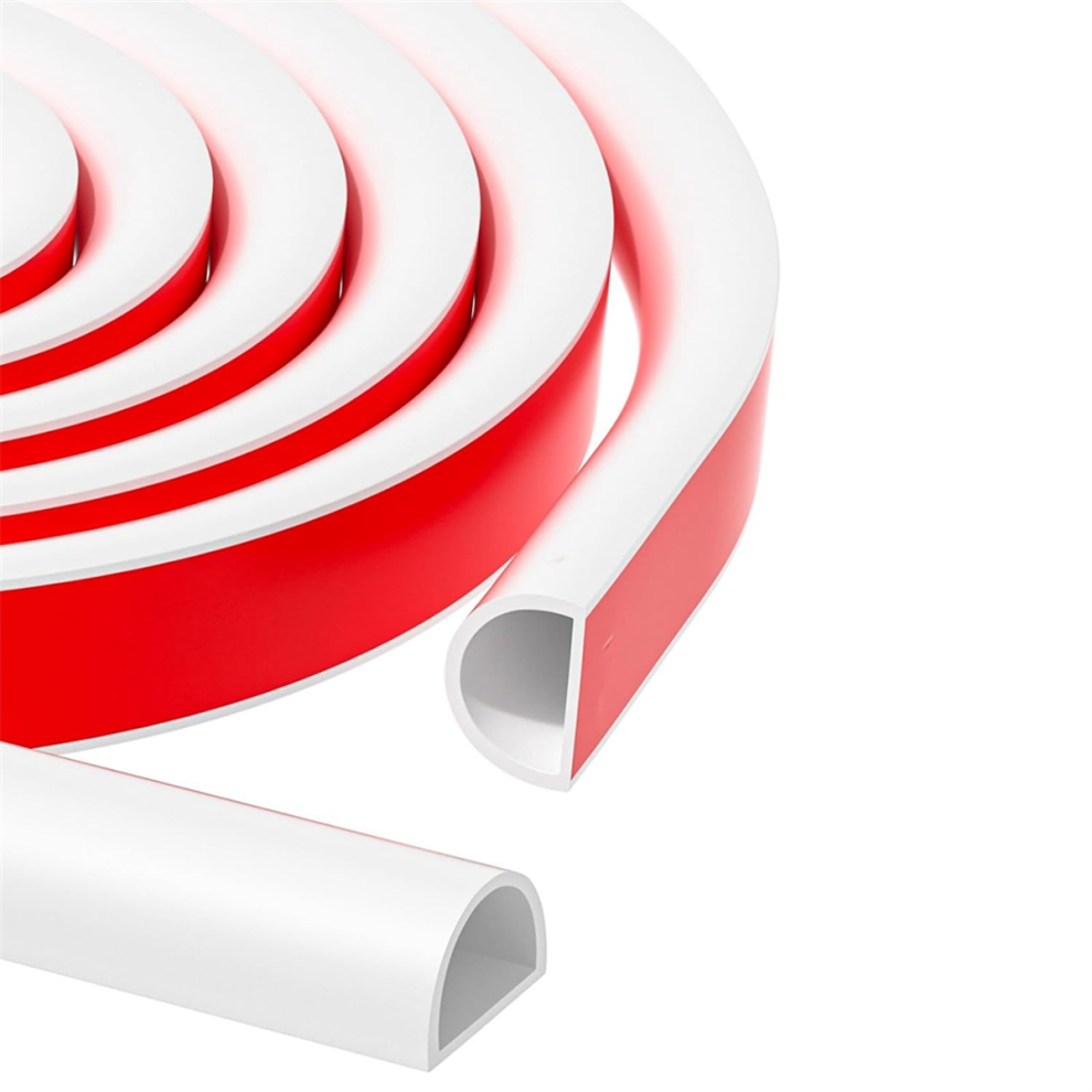 23Ft Weather Stripping Door Seal, Silicone Weather Stripping White 4713432469463