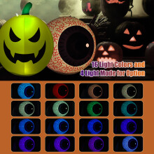 23-Zoll aufblasbares Augapfel-LED-Licht - Rot, 16 RGB