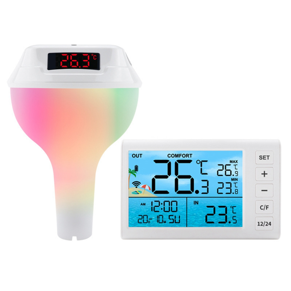 Wireless Floating Pool Thermometer Solar Pool Thermometer Pool Led 4713432479103