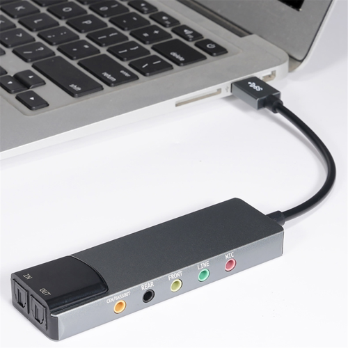 Adaptador conversor de áudio para placa de som de alumínio para notebook 1