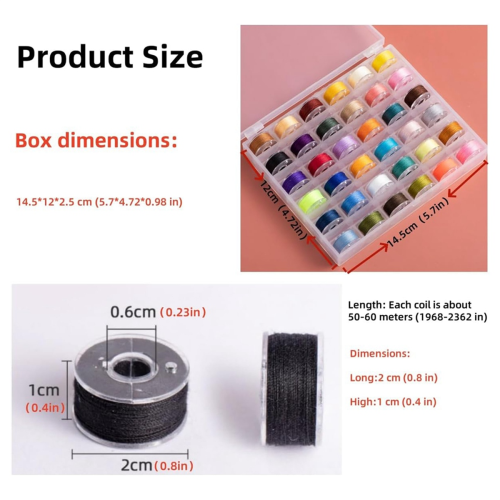 36pcs Sewing Threads and Bobbins,Colors Sewing Thread Set 2