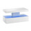 Coffee Table White Gloss with LED RGB remote control Light 100cm x 50cm x 39cm rectangle coffee table - 1