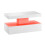 Coffee Table White Gloss with LED RGB remote control Light 100cm x 50cm x 39cm rectangle coffee table - 3