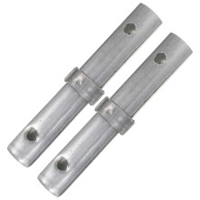 Gerüstverbindungsstange 2 Stück Rostfrei Stahl Kupplungen 40mm Gerüst Zubehör Korrosionsschutz Stangenhalterung Silver